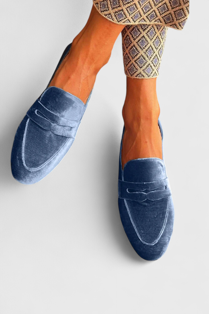 Leila™ | Velvet Patchwork Loafers